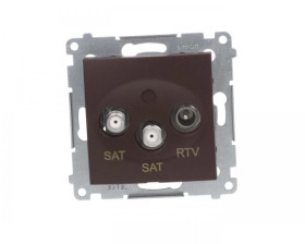 Simon 54 Gniazdo antenowe SAT/SAT-RTV brąz mat DASK2.01/46