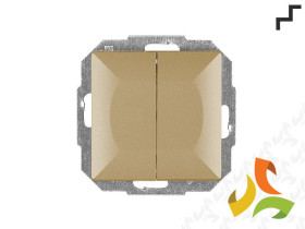 PERŁA Wyłącznik schodowy podwójny podwójny złoto metalik WP-2/5P ABEX