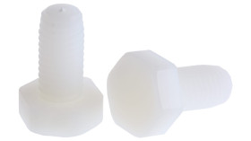 Śruba z łbem sześciokątnym gwint M10 20mm Nylon RS PRO