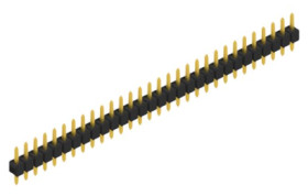 Pin header, 30 pole, pitch 2.54 mm, straight, black, 10047980