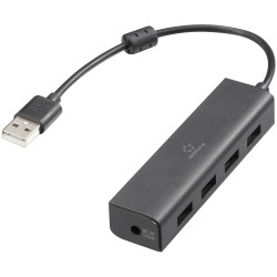 Renkforce RF-6382720 USB 2.0 hub 4 ports USB hub Black
