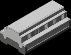 449-370-50 apraRail DB 9 modules, ventilated, closed