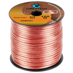 Przewód głośnikowy 2x0,50 CU Przezroczysta izolacja