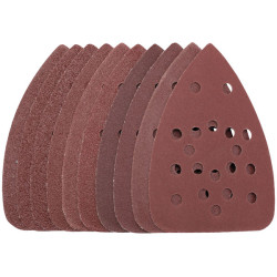 Draper 02921 Ten 400 Grit Hook &amp; Loop Tri Base Sander Sheets (140 x 140 x 93mm)