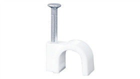 Uchwyt Kablowy Z Gwoździem Okrągły - 10Mm - Op. 100 Szt.