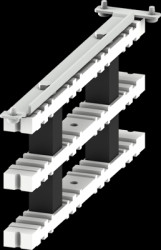 Bay busbar supports, (W x H x D) 340 x 155 x 30 mm, 8PQ4000-0BA77