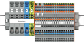 TOPJOB S FI/LS main distribution board set, withoperating slots and push-button