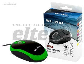 Mysz optyczna BLOW MP-20 USB zielona