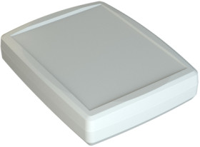 ABS handheld enclosure, (L x W x H) 184.4 x 144.15 x 38.35 mm, white, IP65, 4U34191504027