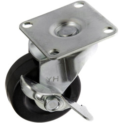 Toolcraft TO-5137887 Swivel Castor 50mm Brake 50kg Load Mount Plate