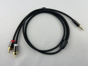 KABEL JACK WTYK 3,5mm STEREO - 2 X WTYK RCA 3,0M HQ (KABJACK2RCA-HQ30)