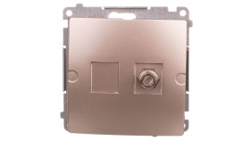 Simon Basic Gniazdo Antenowe Pojedyncze Typu F Satynowy Bmaf1.01/29