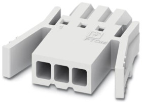 Socket header, 3 pole, pitch 2.5 mm, straight, white, 1015463