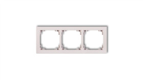 Deco Ramka Potrójna Deco Pastel Matt Pudrowy Róż 40Dr-3