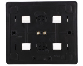Simon 54 Gniazdo poczwórne Schuko natynkowe z przesłonami torów prąd. wer. skand. 16A 250V zaciski śrubowe czarny mat EGSZ4NZ/49