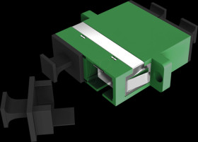 53316.36 Fibre optic adapter, SC/APC Duplex, OS2, green