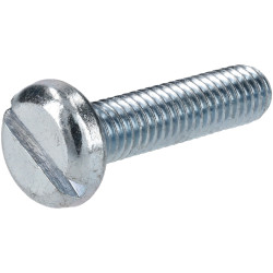 R-TECH 337194 Slotted Pan Head Machine Screws BZP M6 25mm - Pack Of 100