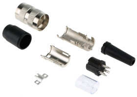 Gniazdo Din 5 -pinowe Montaż na kablu M16 300 V