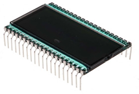 Wyświetlacz monochromatyczny LCD, , 7-segmentowy, podświetlanie LED, RS PRO