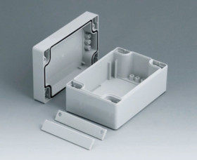 PC enclosure, (L x W x H) 80 x 65 x 60 mm, light gray (RAL 7035), IP66, C2008122