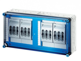 Skrzynka Mi z rozł. bezp. mocy, IP 65, wlk. 4, szyny zb. 250 A, 4xNH 00, 125 A, 3-bieg. +PE+N Mi 6465 2000670