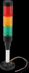 Signalling column, buzzer, red/yellow/green, LED, 230 V AC
