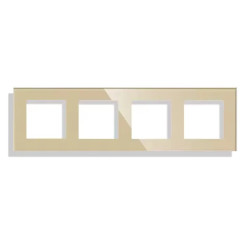 Ramka szklana - poczwórna - złota - do modułów Tawoia Glass