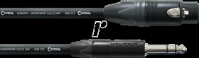 CPM 2,5 FV CORDIAL 1x XLR female 3-pin, 1x 6.3 mm stereo jack, 2.50 m
