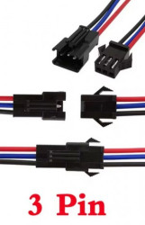 KPL.ZL.JST 2.54MM 3-PIN GNIAZDO + WTYK Z