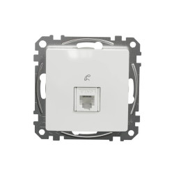 Gniazdo telefoniczne RJ11, białe, Sedna Design i Elements SDD111491