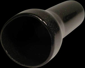 Cable grommet, black, for connector, HD30-18BT-BK