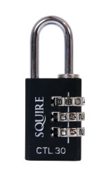 Kłódka szyfrowa średnica szekli: 4.7mm Squire Kłódka szyfrowa W budynkach, na zewnątrz Odlew Czarny