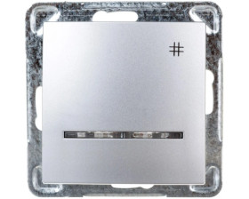 IMPRESJA Łącznik krzyżowy z podświetleniem srebrny ŁP-4YS/m/18