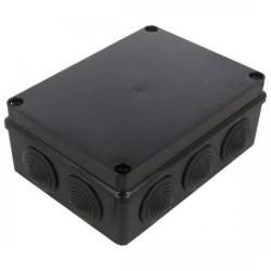 Skrzynka hermetyczna IP65 Puszka instalacyjna 190x140x70mm bezhalogenowa czarna z dławikami PG29 S-BOX 406c