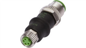 Vk000040, Adapter, M8 Żeński 4Pin Prosty, M12 Męski 4Pin Prosty, 24V,...