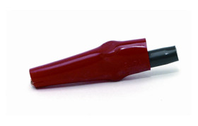 Zacisk krokodylkowy 10A izolowany 7.9mm Czerwony Mueller Electric