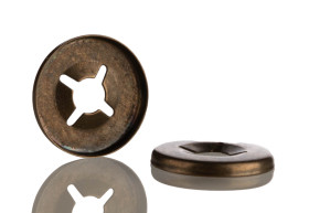 Nakrętka wciskowa, Emaliowane, Stalowe, Otwarte, do śr. wału: 3mm, śr zewn: 9.5mm