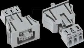 890-743 WINSTA® MINI, 3-pin socket, snap-in