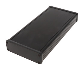 Obudowa Aluminium wytłaczane szerokość zew. 103 mm długość zew. 220 mm wys. zew. 31 mm Hammond IP54 Czarny