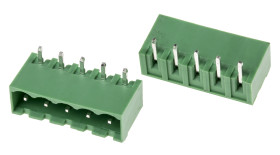 Klucz polaryzacyjny 5-pinowe raster: 5.0mm -rzędowe RS PRO Przewlekany Męski 15.0A 600.0 V.