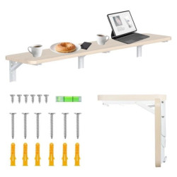 Składana półka / blat Maclean, drewniany, 100x20cm, max.50kg, MC-129 WD