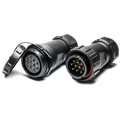 Złącze wielostykowe przemysłowe 10-pinowe Montaż na kablu Wtyczka, gniazdo RS PRO