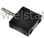 Adapter M/F 2x4mm gn/4mm wt 6.107.N.R rozgałęziacz
