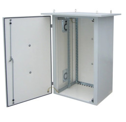 Szafa termo izolowana Rack 19” lC-07, 15U 700 x 400, RAL 7035 wentylator w lewej ściance lC-07-15U-74-25002-0L-G