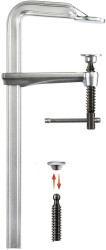 Całkowicie stalowy ścisk stolarski GZ-K 250/120 Bessey GZ25K Maksymalna szerokość mocowania:250 mm Posuw:120 mm
