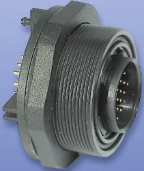 Złącze wielostykowe przemysłowe 3-pinowe, panelowe Wtyczka Bulgin