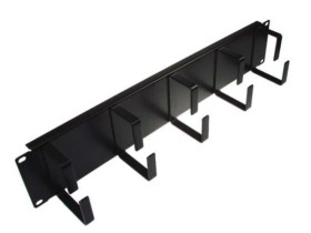 Organizator kabli 2U 5 uchwytów metal czarny