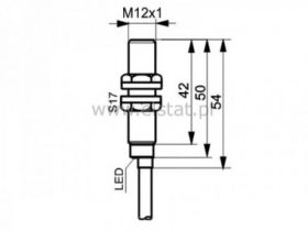 Czujnik indukcyjny TIDC1202R; kabel ( NC, 2P )