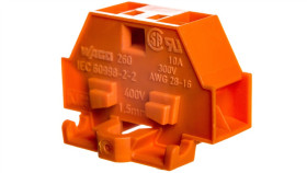 Złączka 4-Przewodowa 1,5Mm2 Pomarańczowa Z Mocowaniem Śrubowym 260-336 /50Szt./