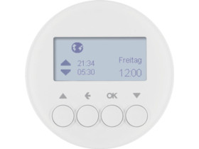 BERKER R.X/1930/Glas Wyłącznik żaluzjowy czasowy z wyświetlaczem sterowanie żaluzjami biały 85741139 HAGER